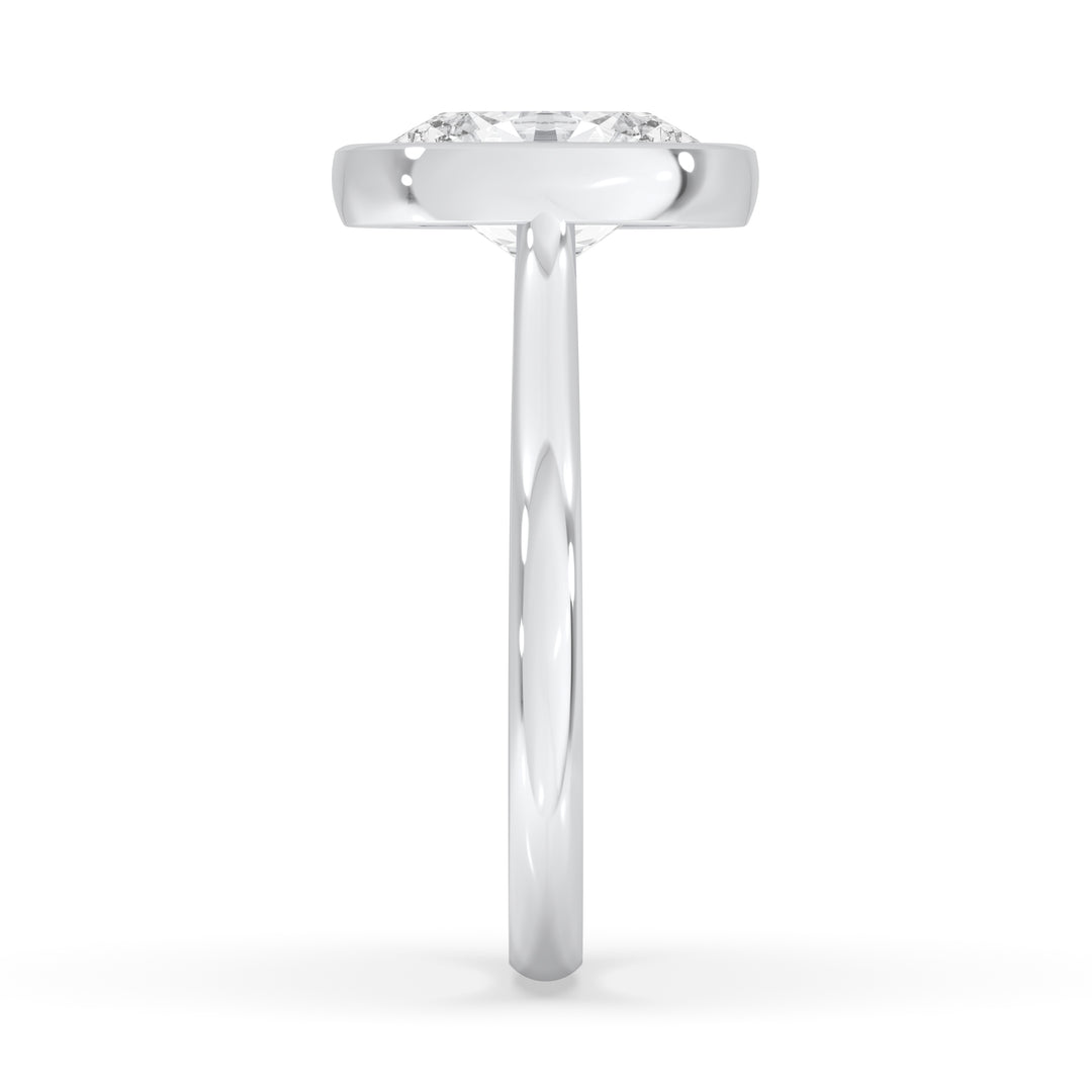 Oval Bezel Set Ring