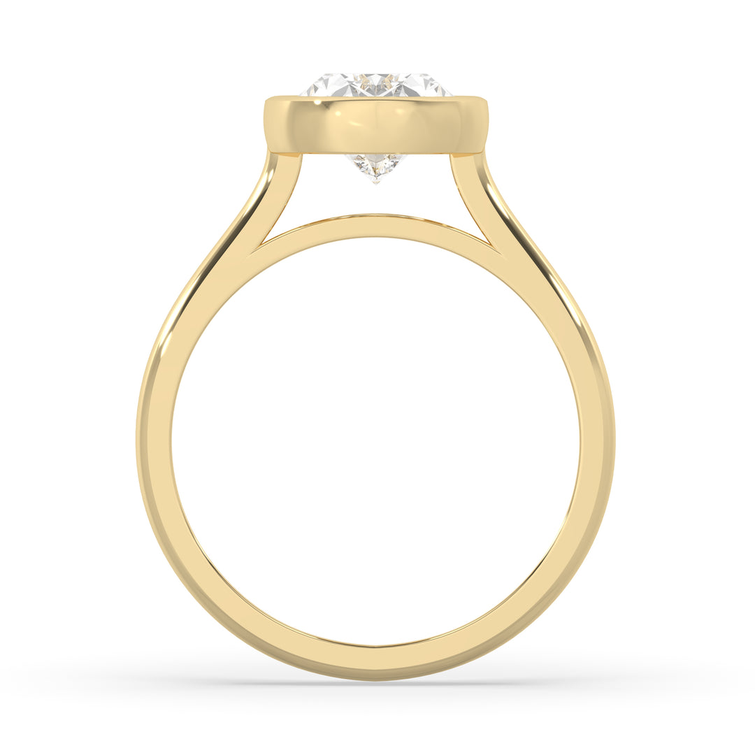 Oval Bezel Set Ring