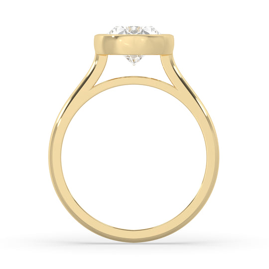 Oval Bezel Set Ring
