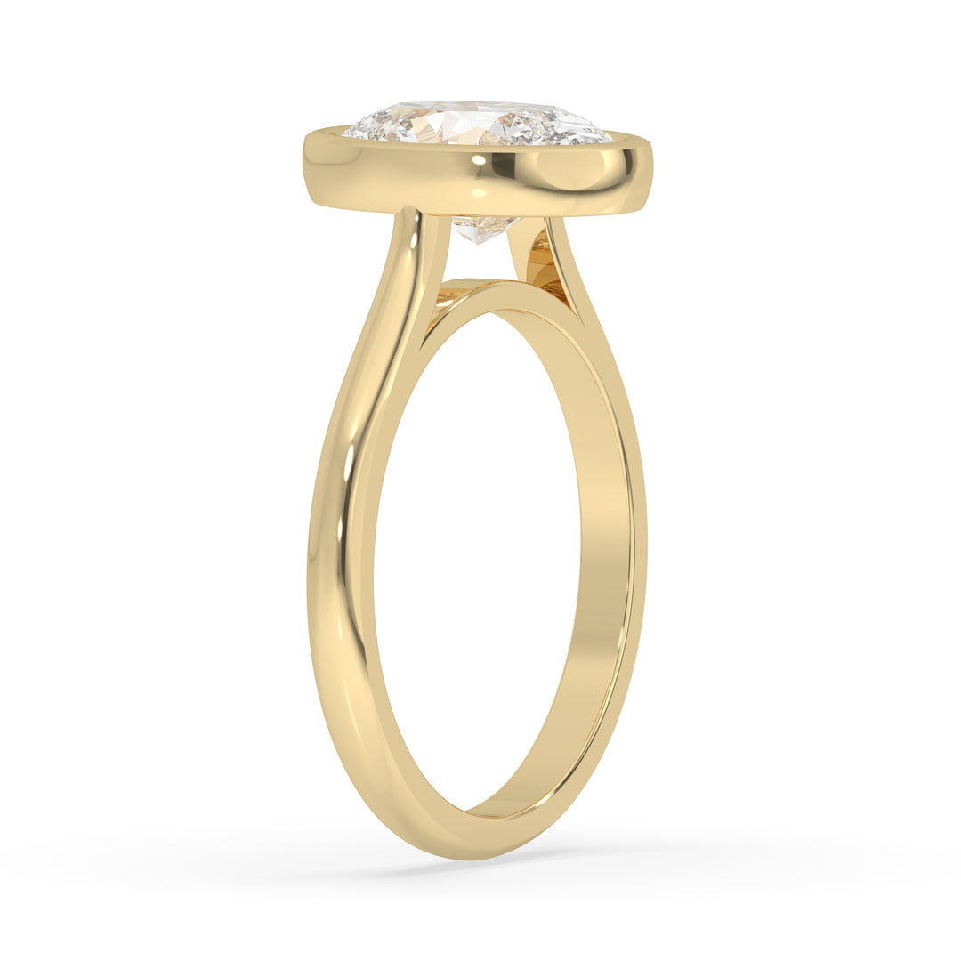 Oval Bezel Set Ring