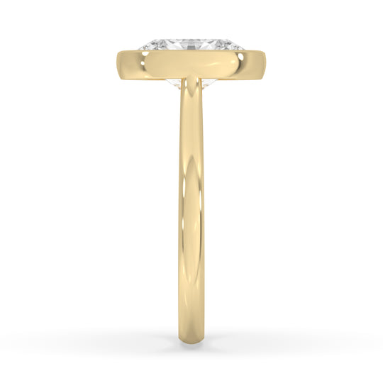 Oval Bezel Set Ring