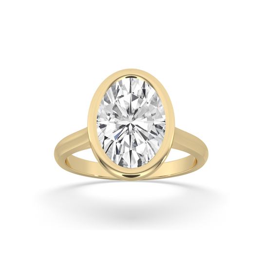 Oval Bezel Set Ring