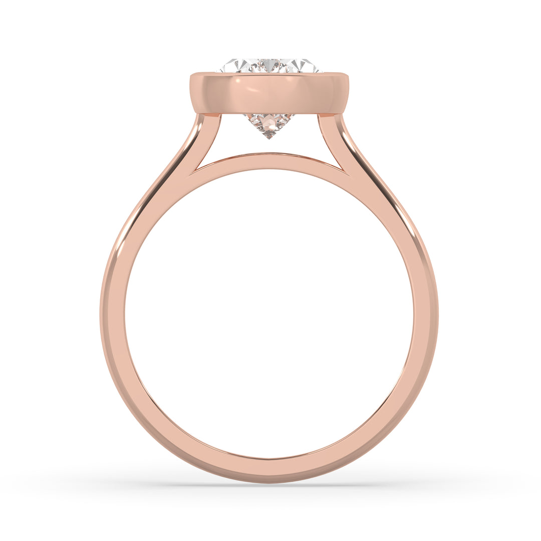Pear Bezel Set Ring