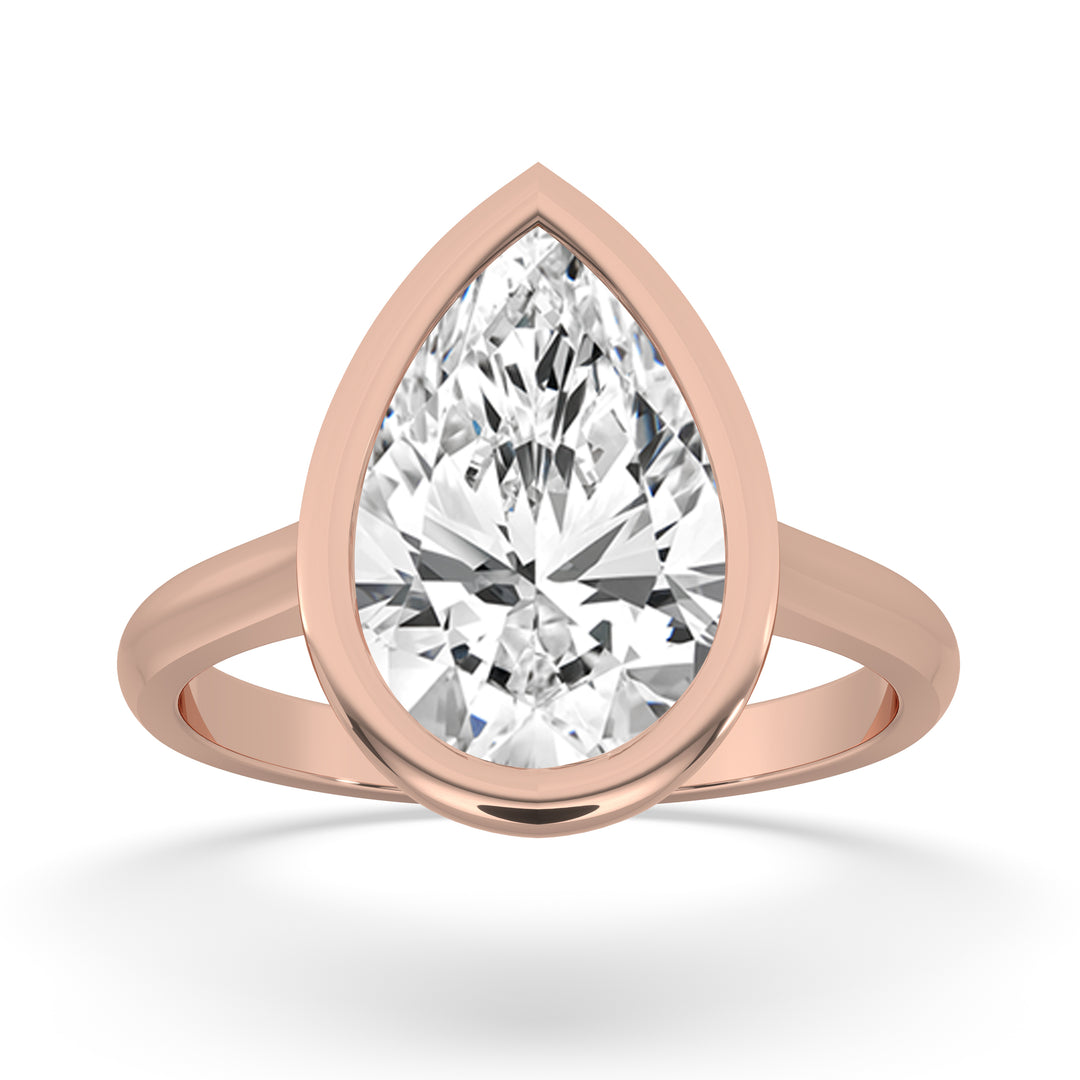 Pear Bezel Set Ring