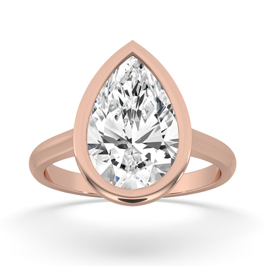 Pear Bezel Set Ring