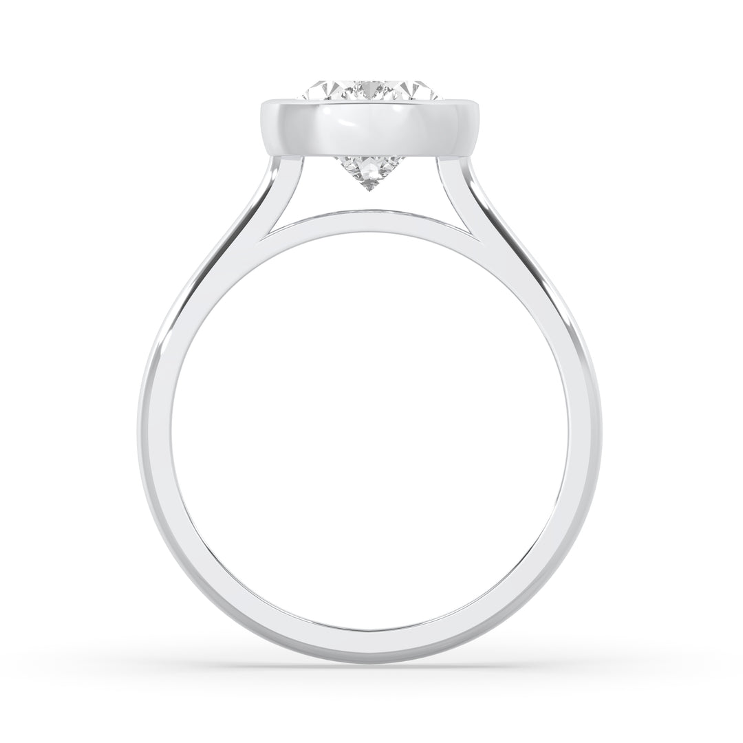 Pear Bezel Set Ring