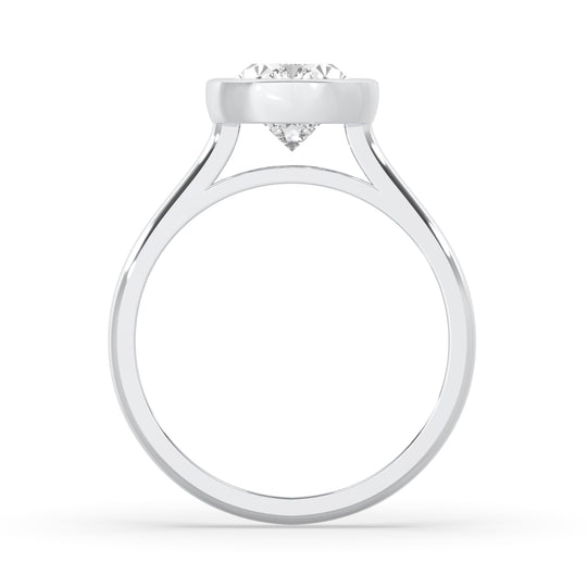 Pear Bezel Set Ring