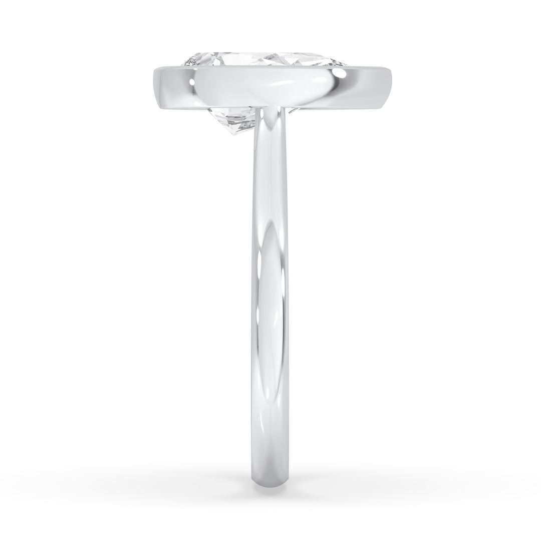 Pear Bezel Set Ring