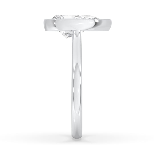 Pear Bezel Set Ring