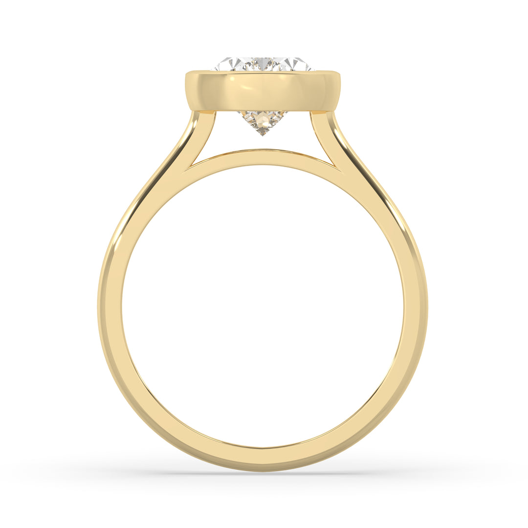 Pear Bezel Set Ring
