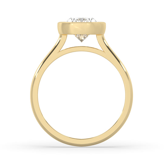 Pear Bezel Set Ring