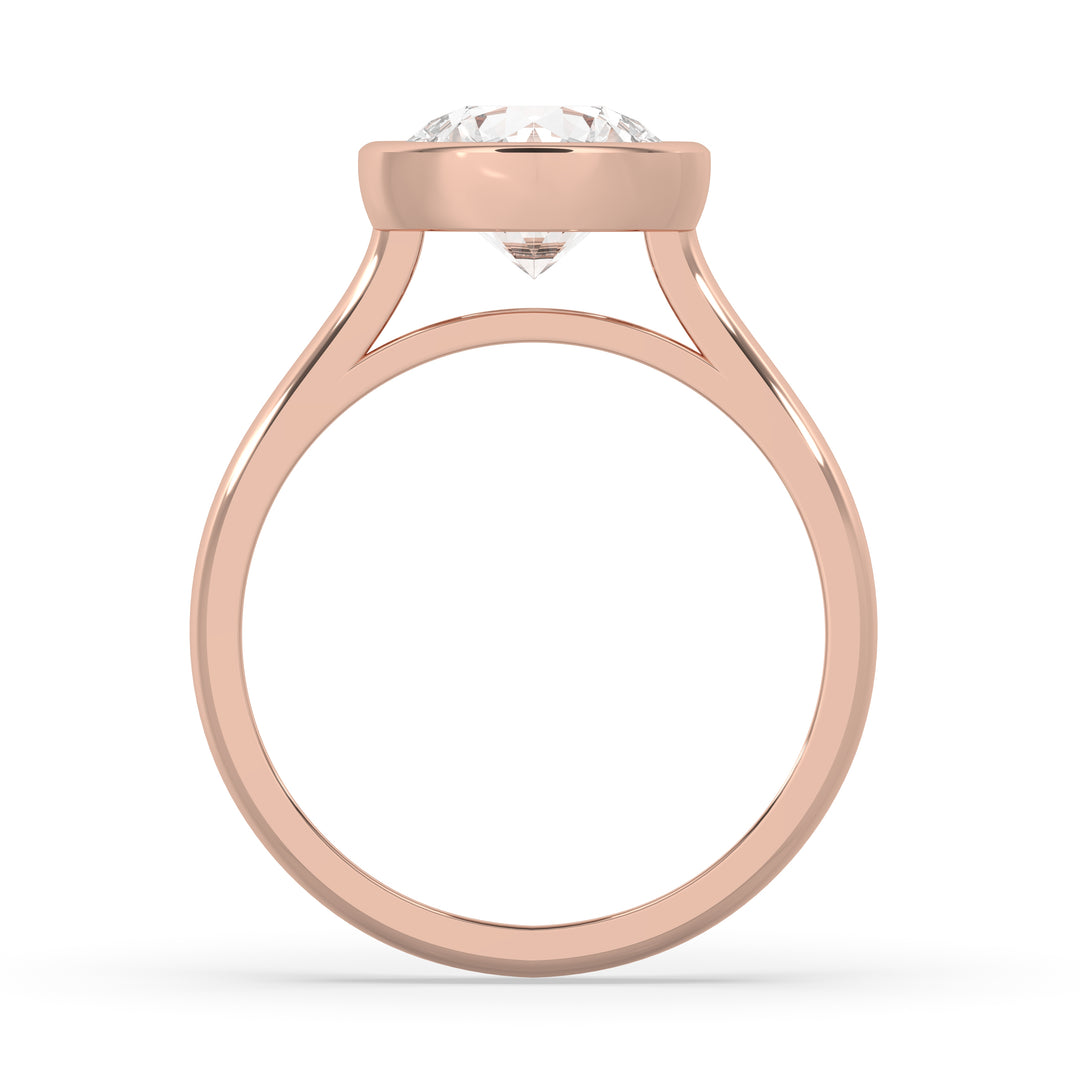 Round Bezel Set Ring