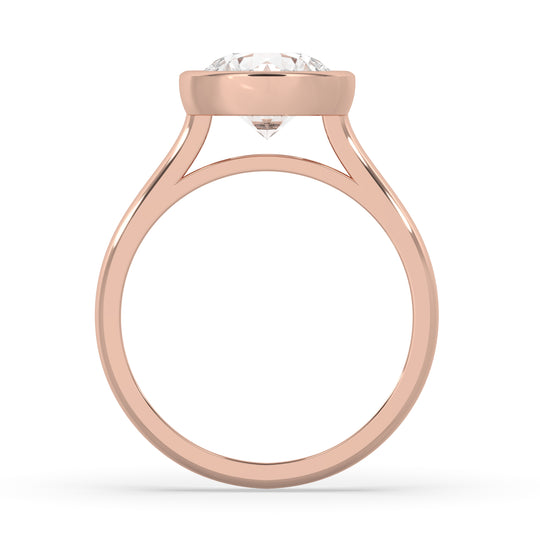 Round Bezel Set Ring
