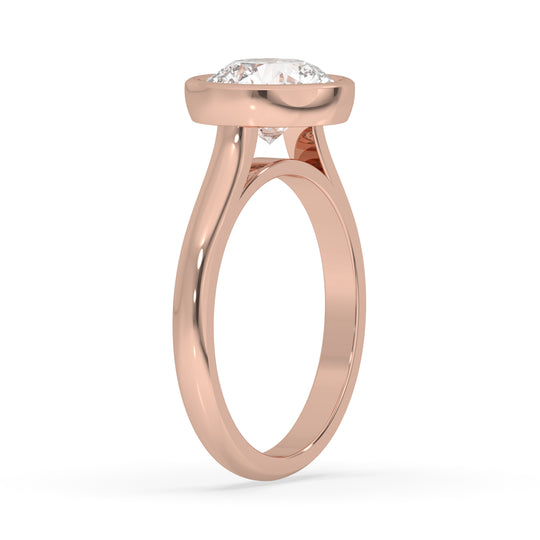 Round Bezel Set Ring