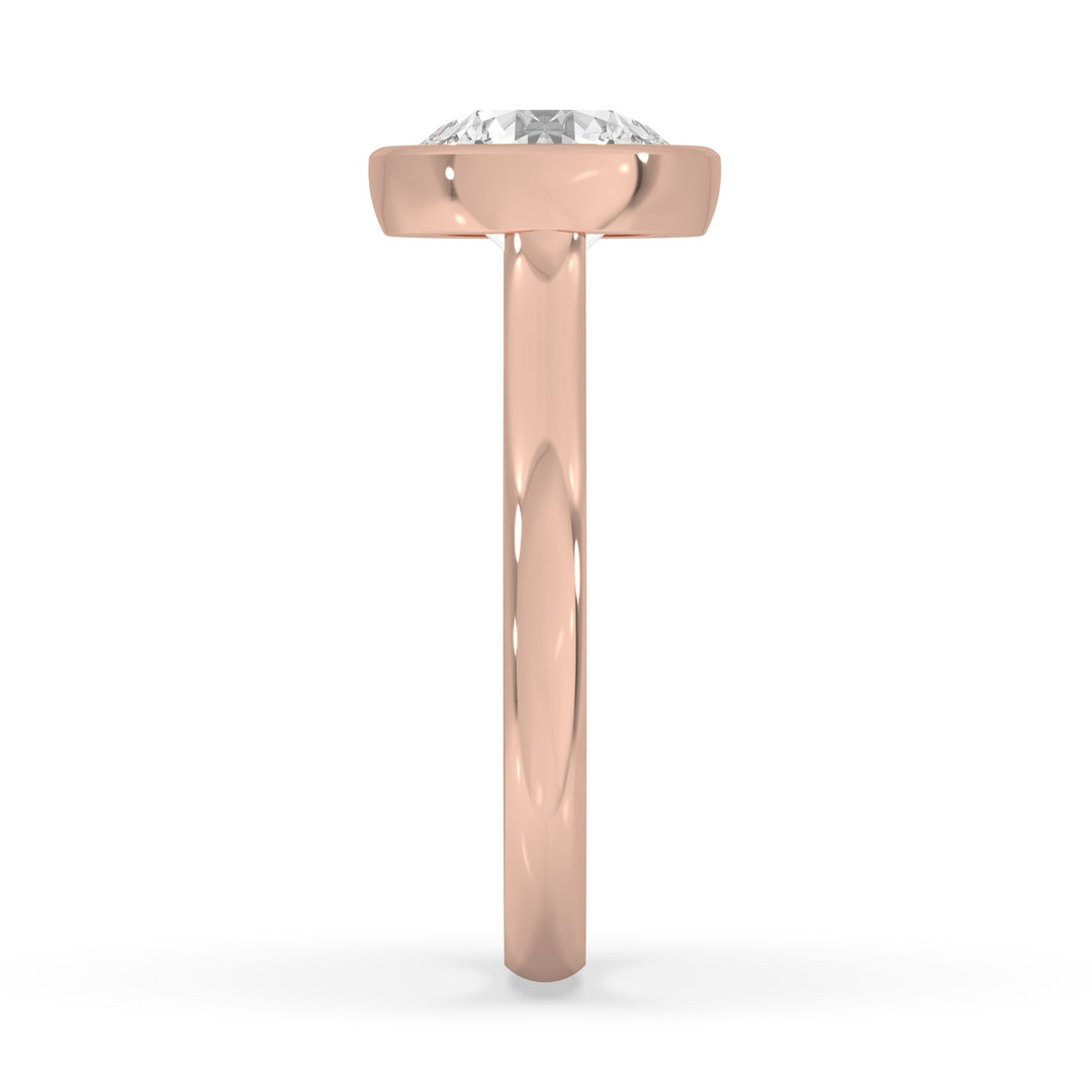 Round Bezel Set Ring