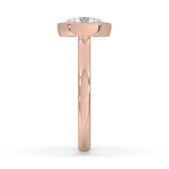 Round Bezel Set Ring
