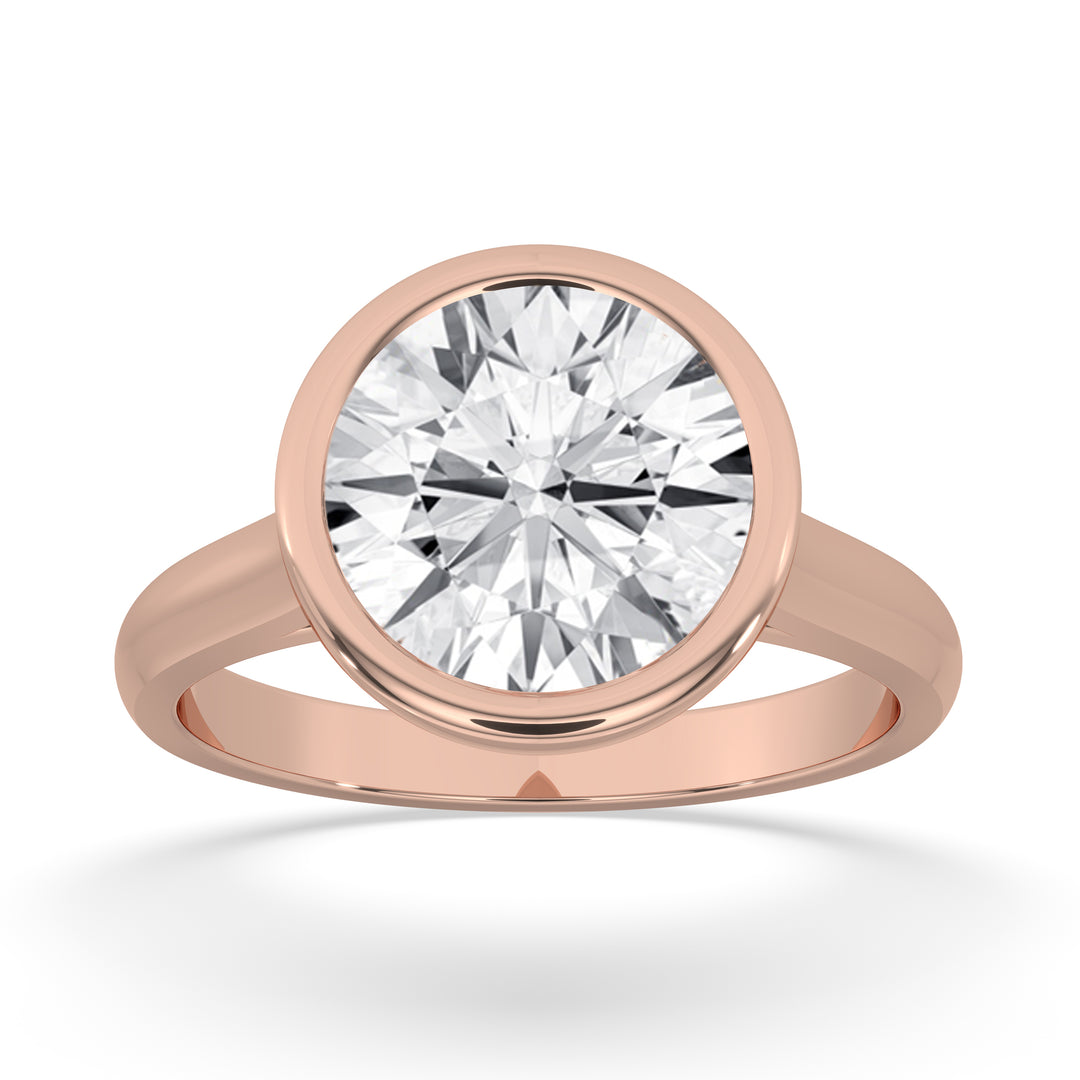 Round Bezel Set Ring