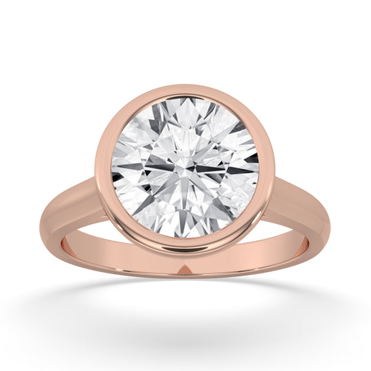 Round Bezel Set Ring
