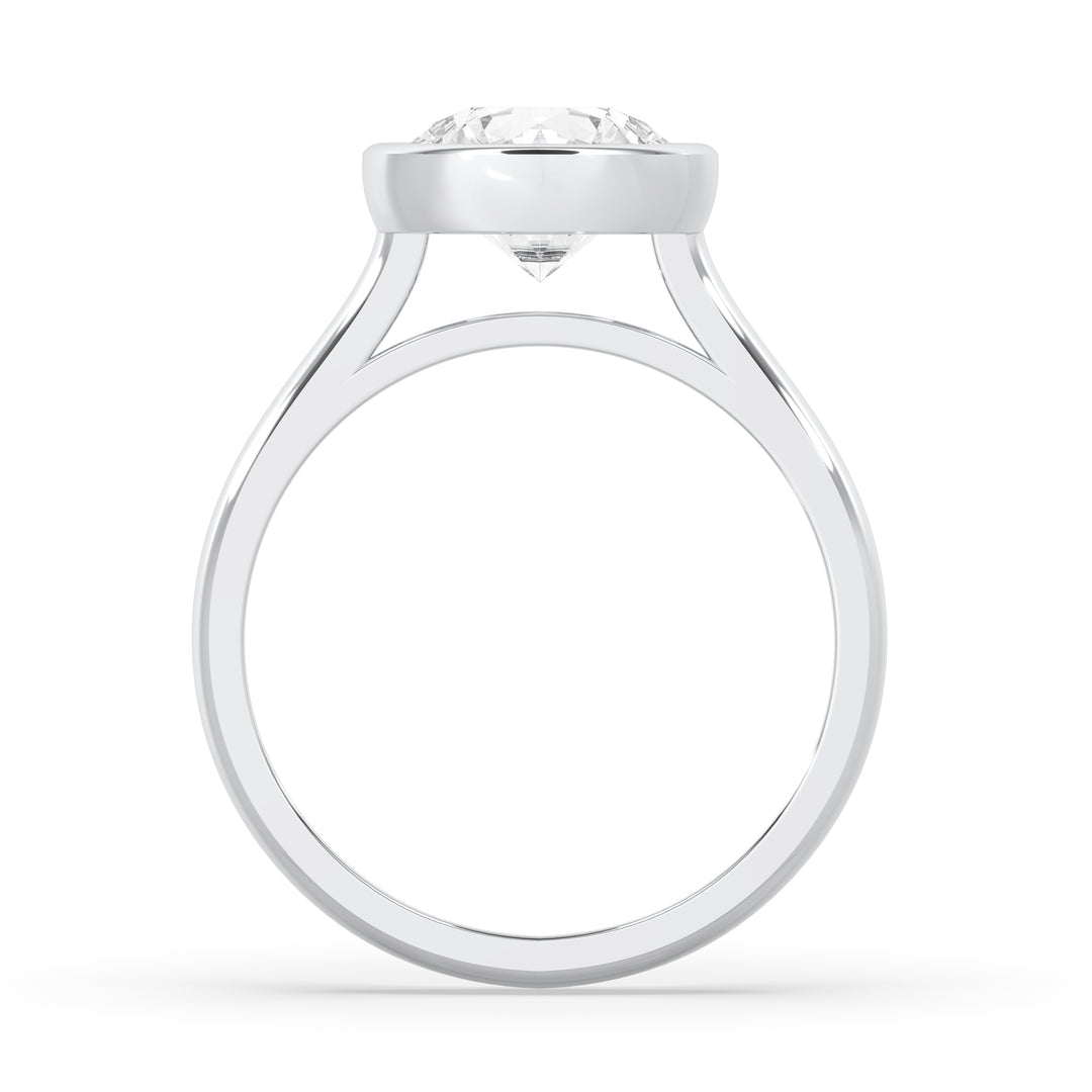 Round Bezel Set Ring