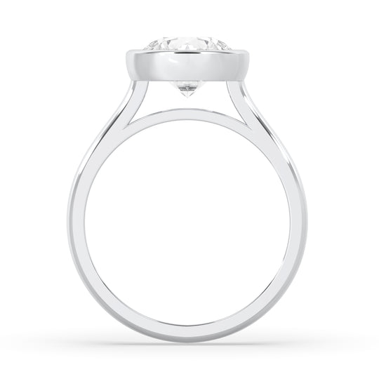 Round Bezel Set Ring