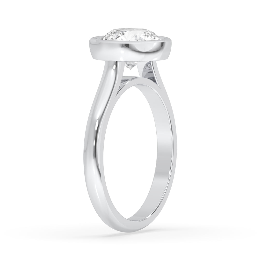 Round Bezel Set Ring