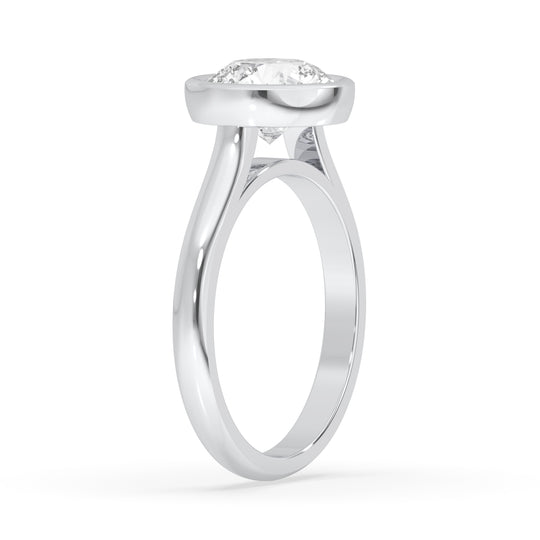 Round Bezel Set Ring