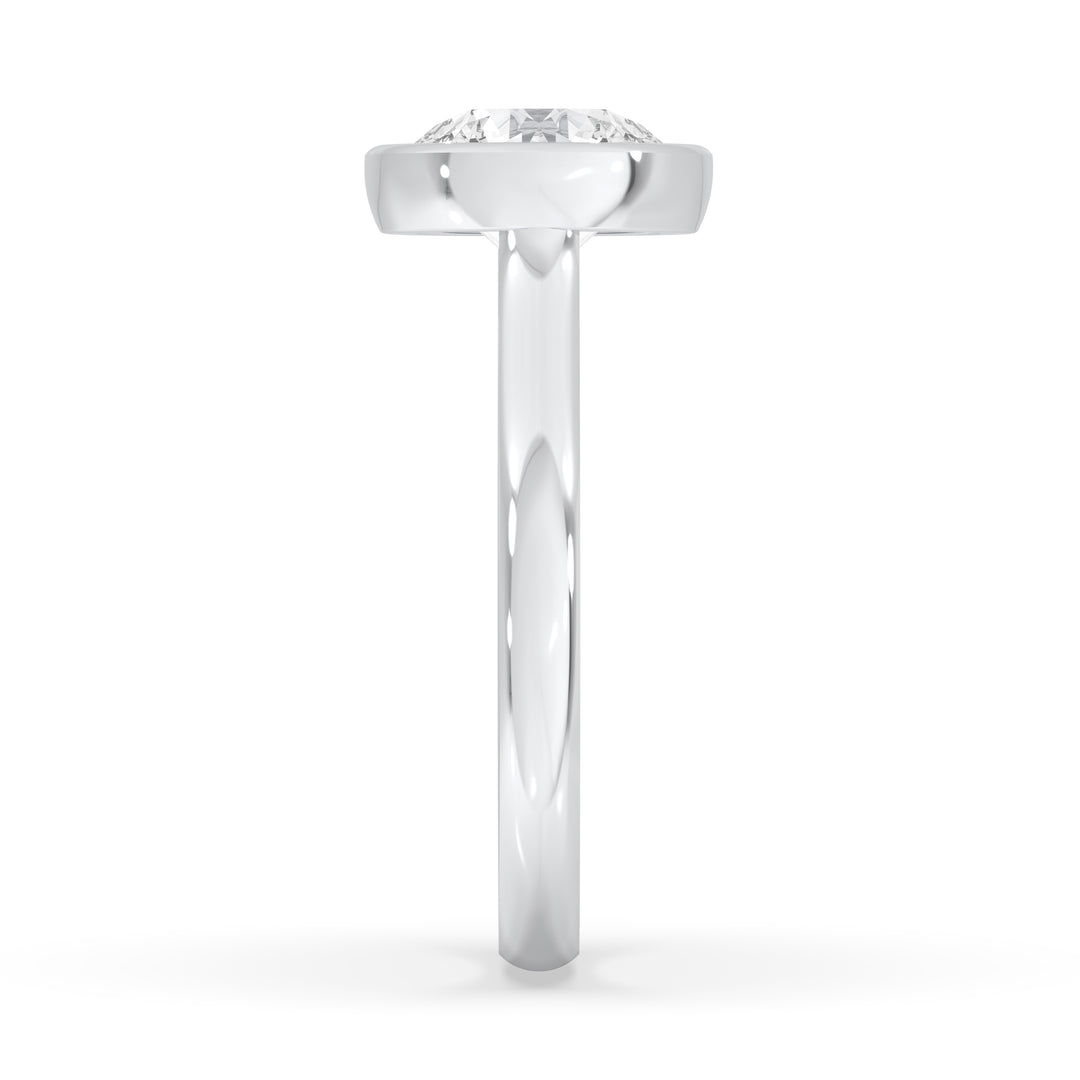 Round Bezel Set Ring