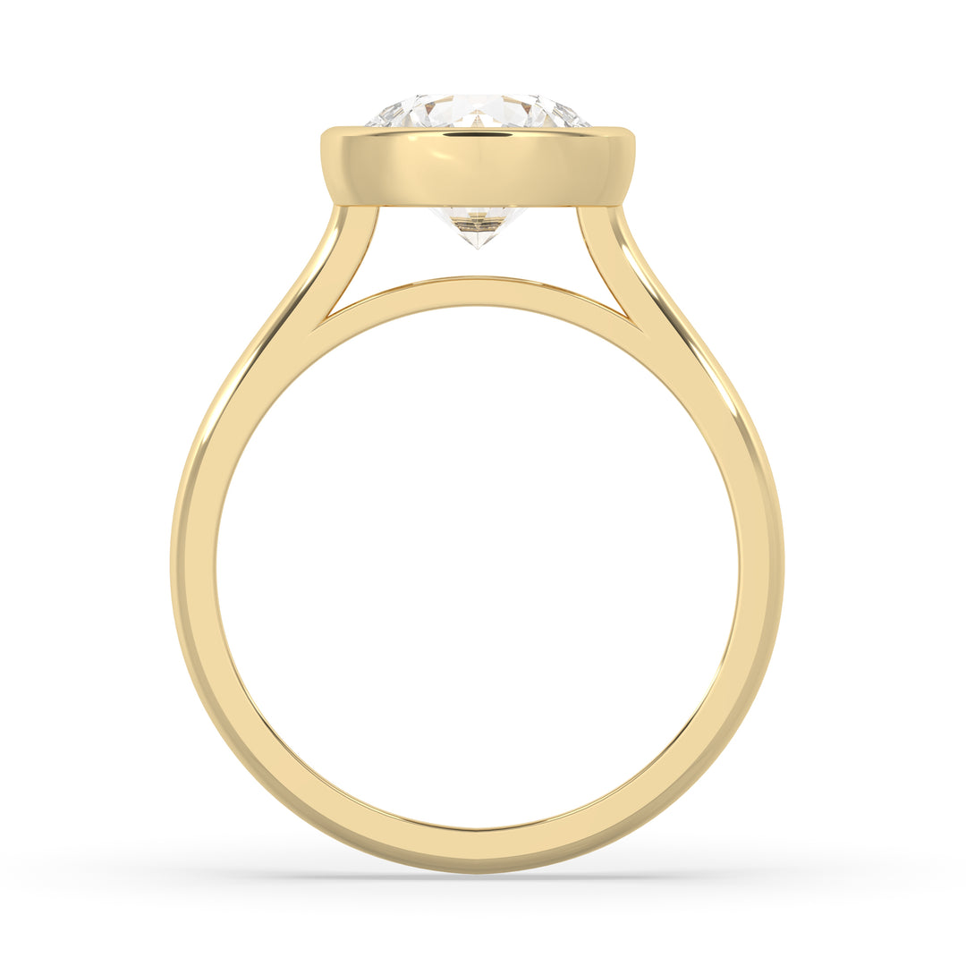 Round Bezel Set Ring
