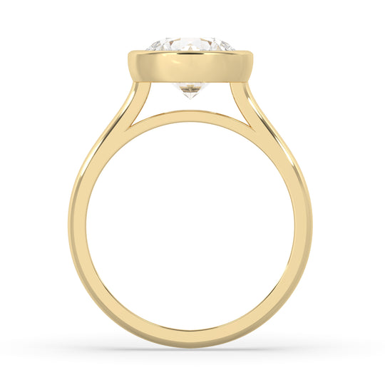 Round Bezel Set Ring