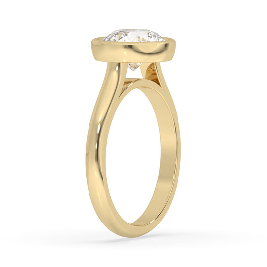 Round Bezel Set Ring