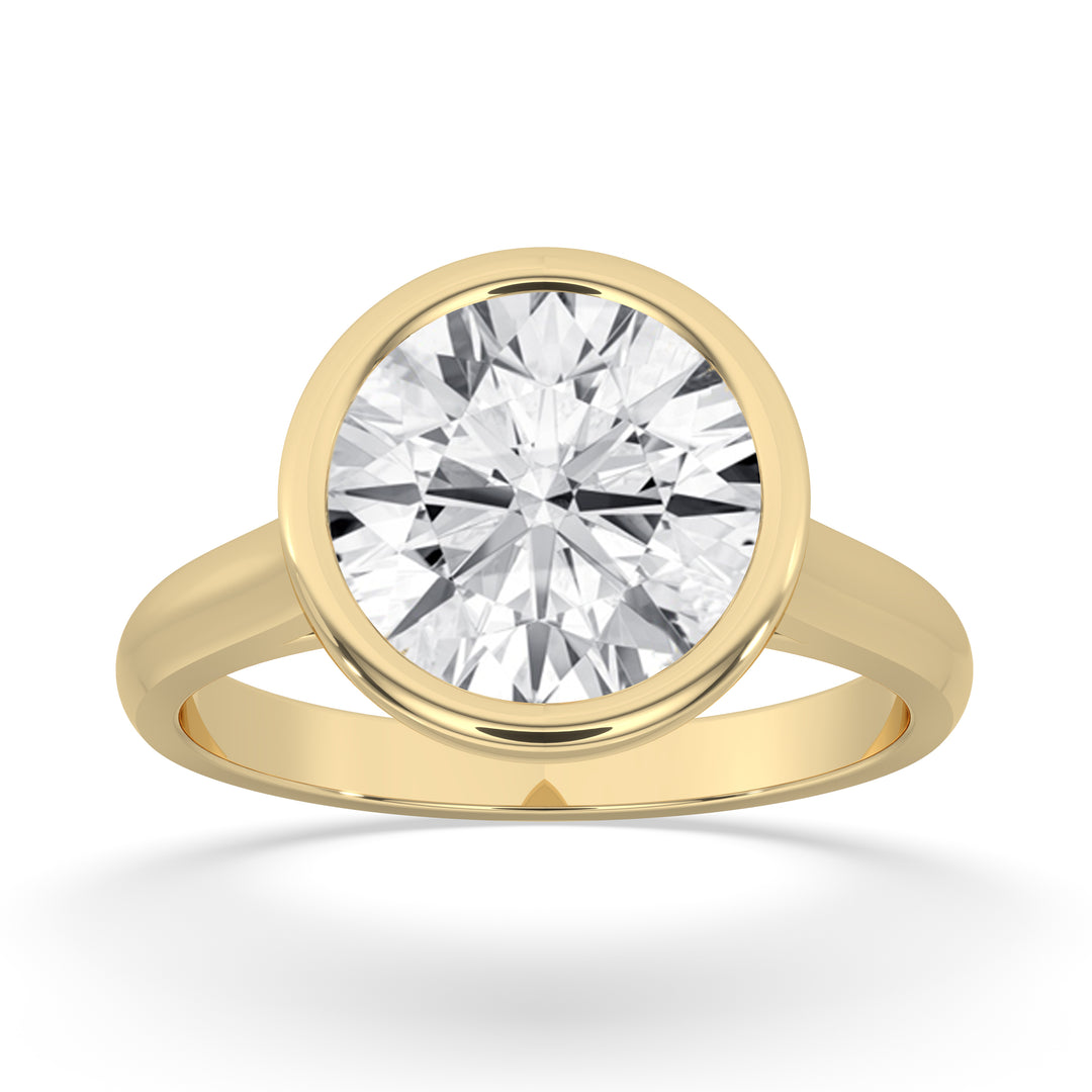 Round Bezel Set Ring