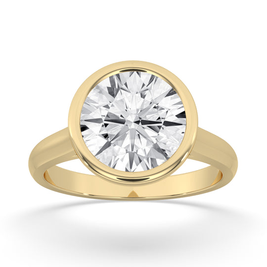 Round Bezel Set Ring