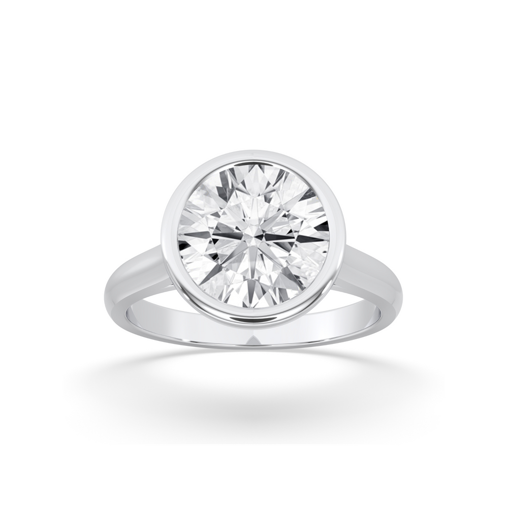 Round Bezel Set Ring
