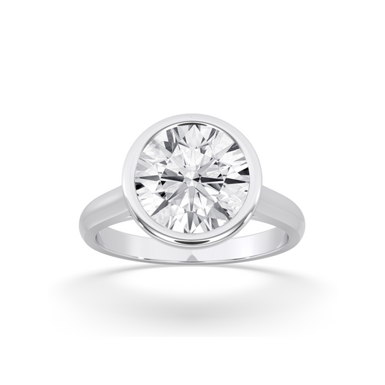 Round Bezel Set Ring