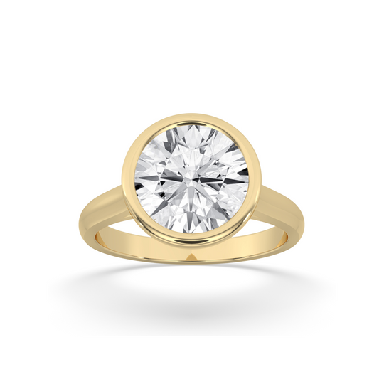 Round Bezel Set Ring