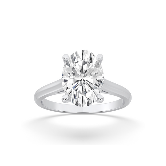 Oval Cathedral Engagement Ring