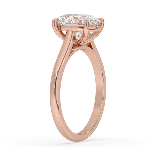 Oval Cathedral Engagement Ring