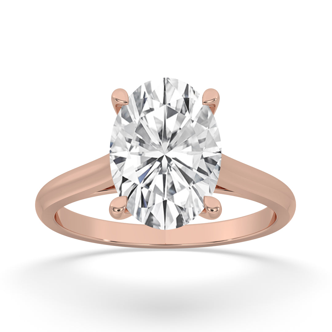 Oval Cathedral Engagement Ring