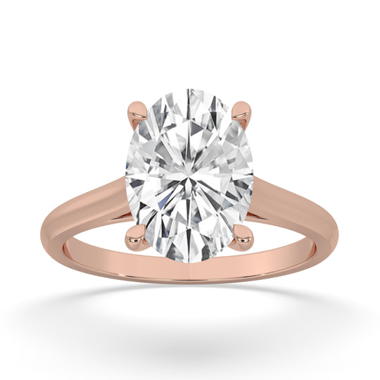 Oval Cathedral Engagement Ring