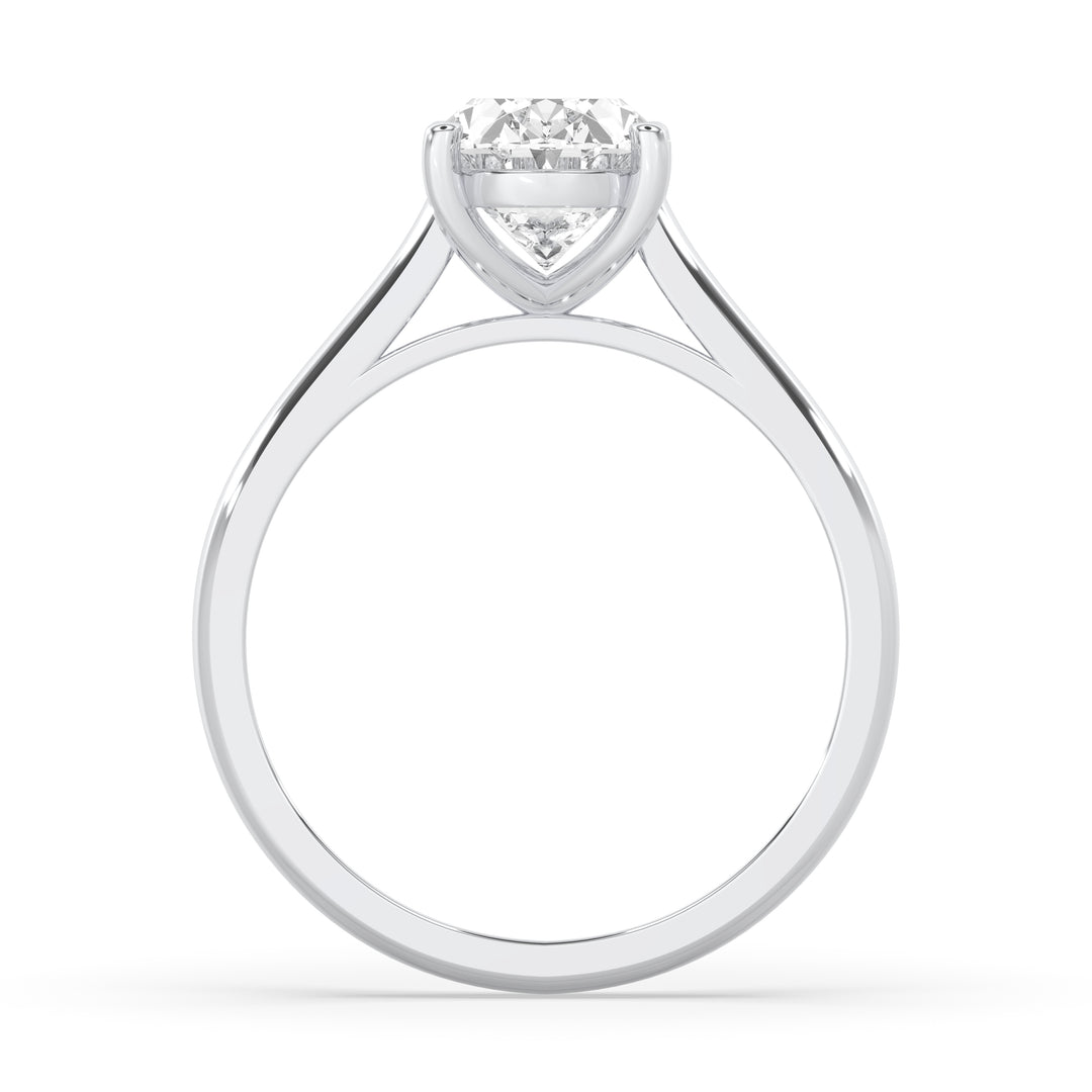 Oval Cathedral Engagement Ring