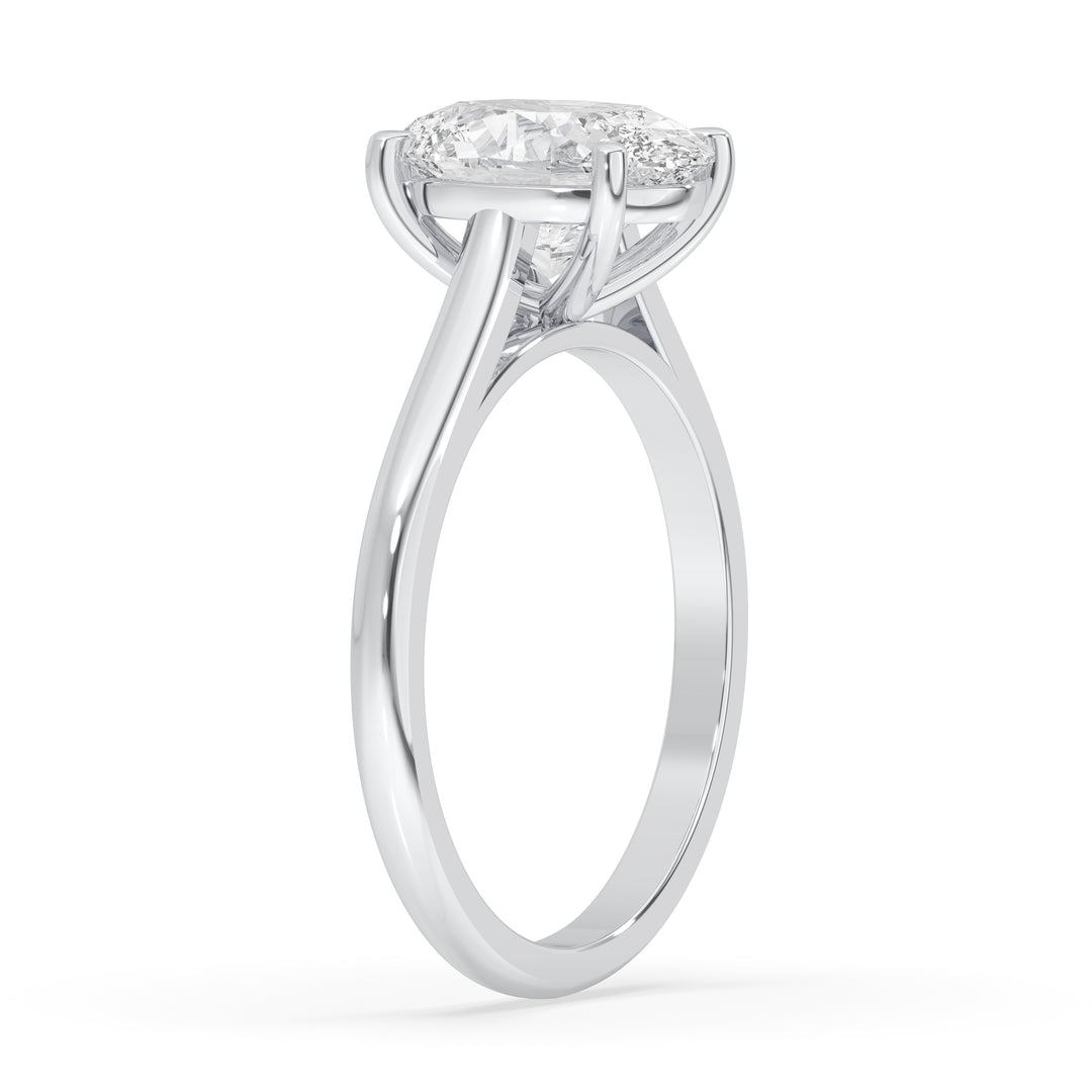 Oval Cathedral Engagement Ring