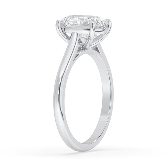 Oval Cathedral Engagement Ring