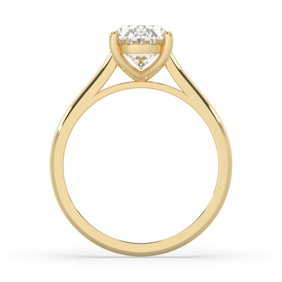 Oval Cathedral Engagement Ring
