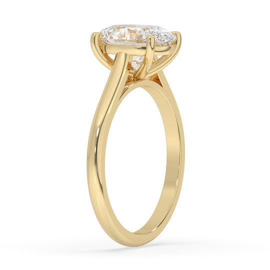 Oval Cathedral Engagement Ring