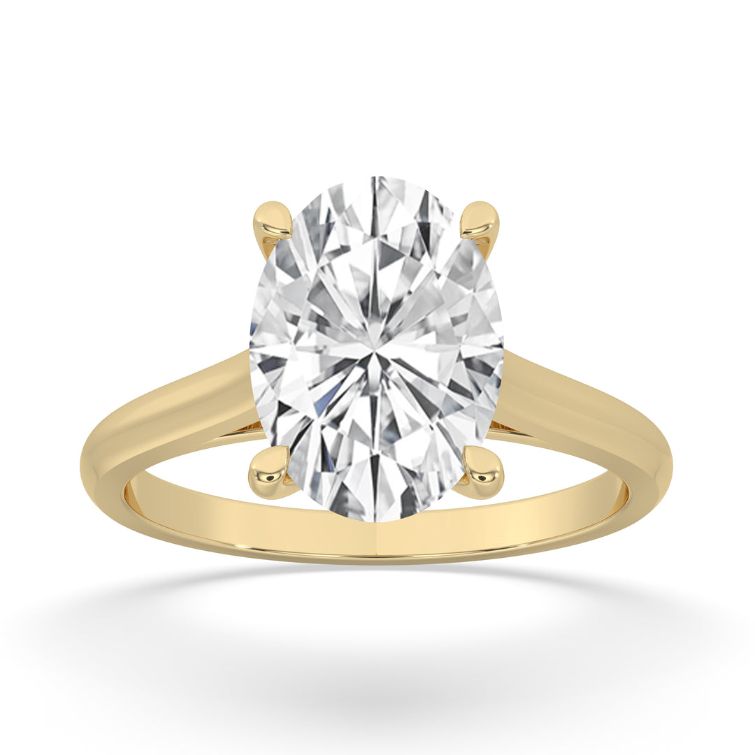 Oval Cathedral Engagement Ring