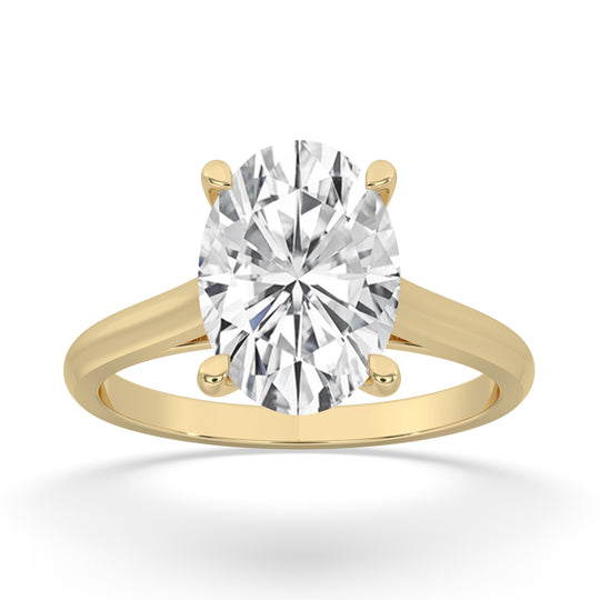 Oval Cathedral Engagement Ring