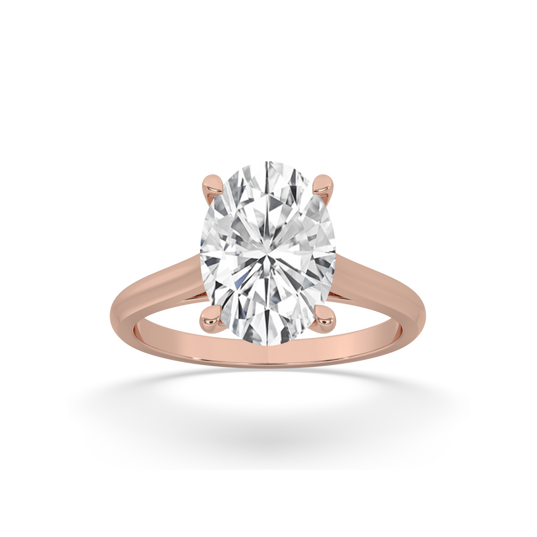 Oval Cathedral Engagement Ring