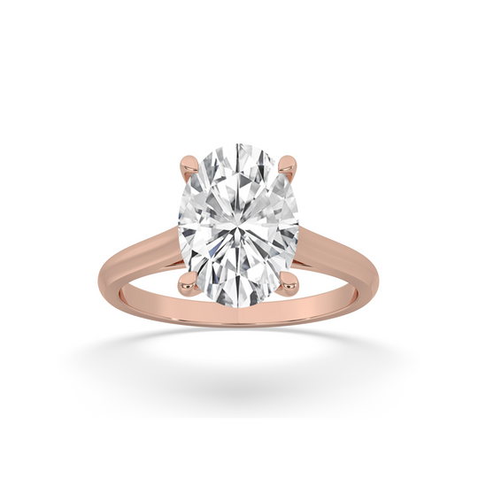 Oval Cathedral Engagement Ring