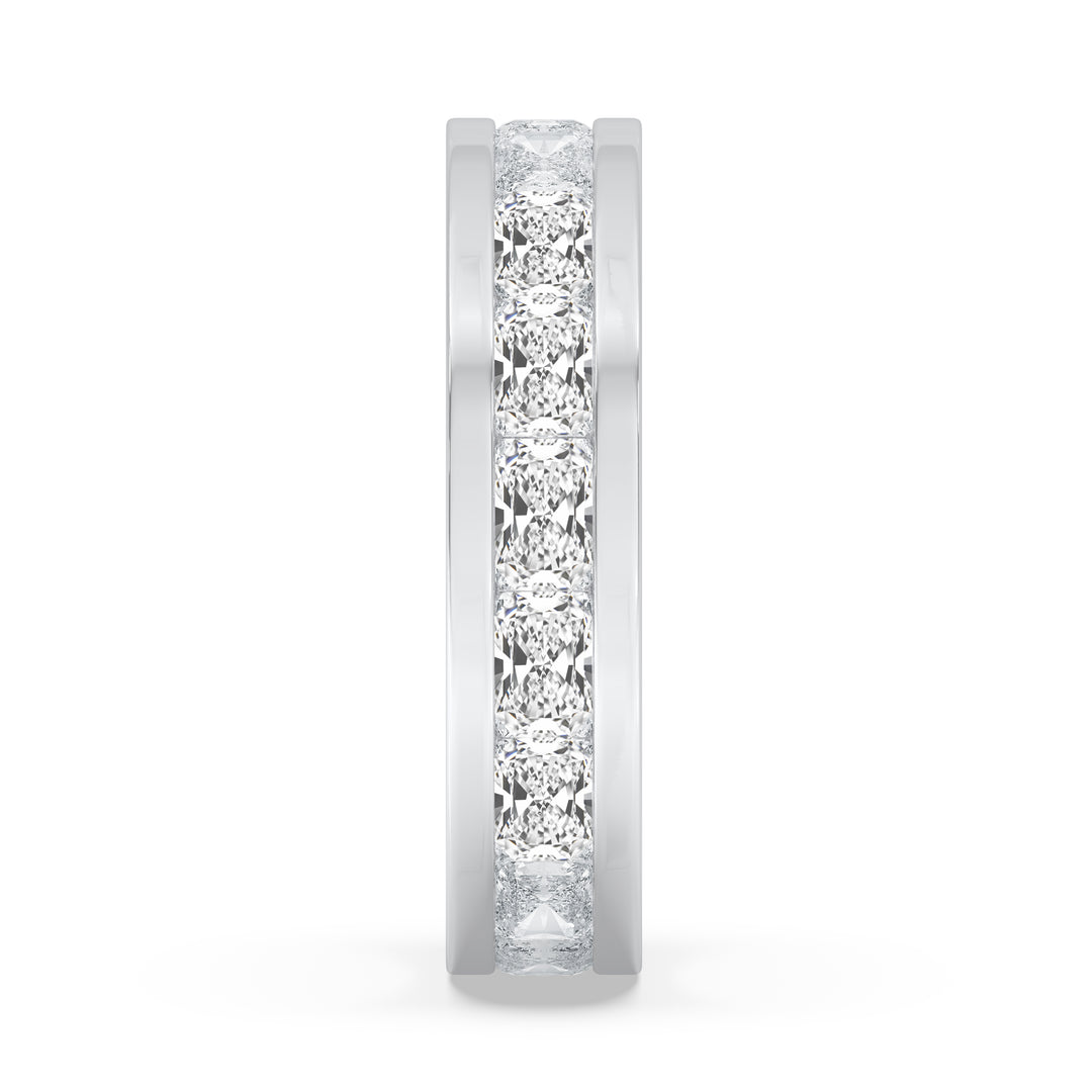 Emerald Channel Set Diamond Eternity Band