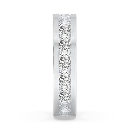 Emerald Channel Set Diamond Eternity Band